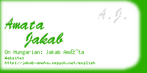 amata jakab business card